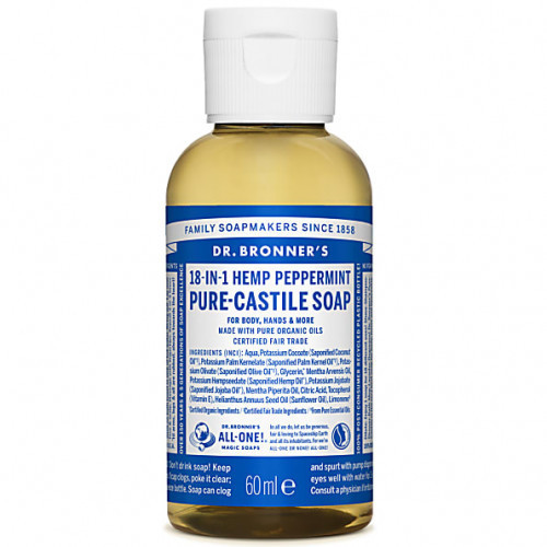 Dr. Bronner's Peppermint Pure-Castile Liquid Soap Šķidrās ziepes 240ml
