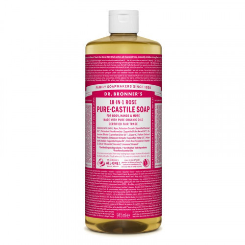Dr. Bronner's Rose Pure-Castile Liquid Soap Šķidrās ziepes 240ml
