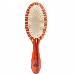 TEK Padouk Wood Oval MP Hairbrush with Long Pins Ovālas formas matu suka