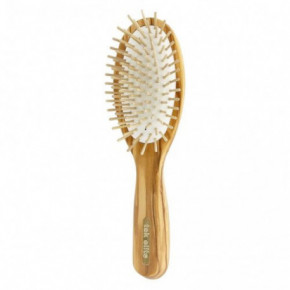 TEK Elite Big Oval Olive Wood Hairbrush Ovālas formas koka matu suka