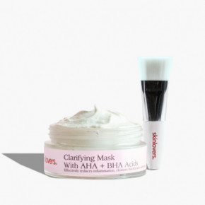 Skinlovers Clarifying mask AHA+BHA Acids + Brush Komplekts dziļi attīroša sejas maska + ota