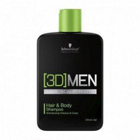 Schwarzkopf Professional 3D Men Hair&Body Matu un ķermeņa šampūns 250ml