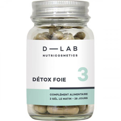 D-LAB Nutricosmetics Detox Foie Uztura bagātinātājs aknu detoksikācijai 1 Mēnesim