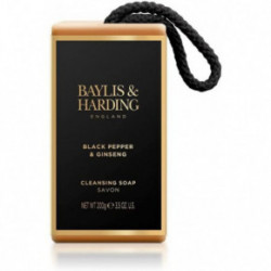 Baylis & Harding Signature Men's Black Pepper & Ginseng Soap on a Rope Vannas ziepes vīriešiem 200g