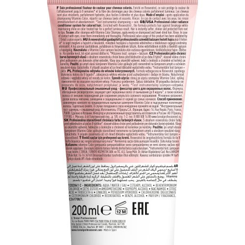 L'Oréal Professionnel Vitamino Color Resveratrol Conditioner Kondicionieris krāsotiem matiem 200ml