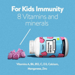 Nuum Cosmetics Kids Immunity Soft Gums Košļājamās pastilas, multivitamīnu un minerālu komplekss bērniem 1 Mēnesim