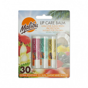 Malibu Lip Care Balm Kit Lūpu balzams ar aizsardzību pret sauli 3x5g