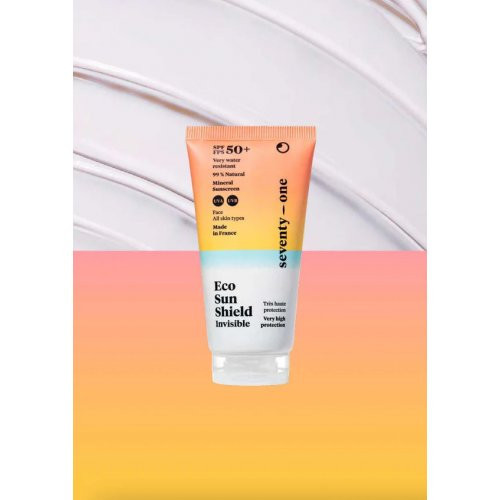 SeventyOne Percent Eco Sun Shield Invisible SPF50+ Minerālu saules aizsargkrēms sejai 50ml