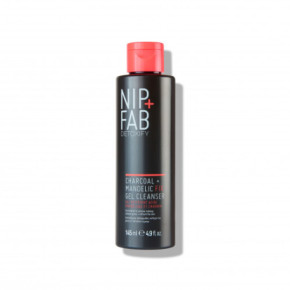 NIP + FAB Mandelic + Charcoal Fix Cleanser Dziļi attīrošs sejas tīrīšanas līdzeklis 145ml