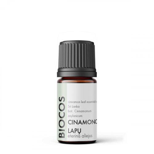 BIOCOS academy Cinnamomum zeylanicum Kanēļa lapu ēteriskā eļļa 5ml