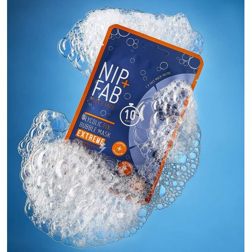 NIP + FAB Glycolic Fix Bubble Sheet Mask Extreme Dziļi attīroša lokšņu maska sejai 1gab.