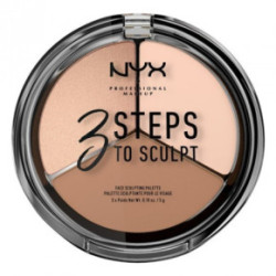 Nyx professional makeup 3 Steps to Sculpt Face Sculpting Palette Sejas konturēšanas palete 15g