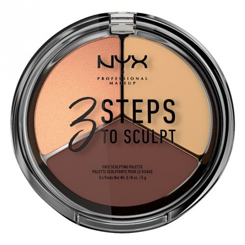 Nyx professional makeup 3 Steps to Sculpt Face Sculpting Palette Sejas konturēšanas palete 15g