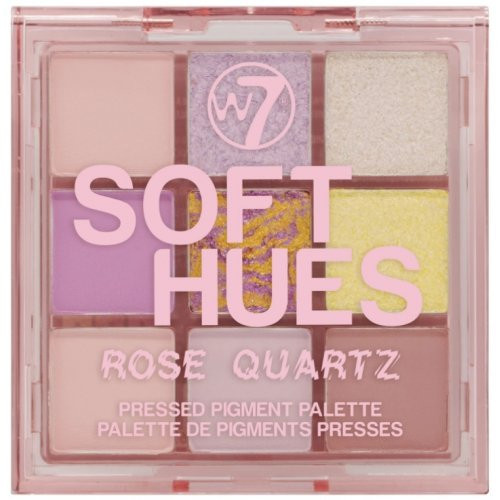 W7 cosmetics Soft Hues Pressed Pigment Palette Acu ēnu palete Rose Quartz