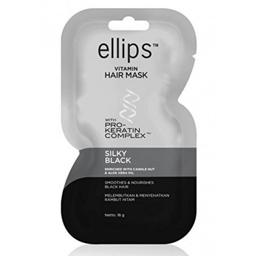 Ellips Silky Black Pro-Keratin Complex Mask Matu maska 18g