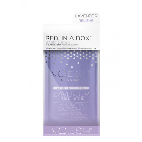 VOESH Basic Pedi In A Box 3in1 Lavender Relieve Pēdu ārstēšana Komplekts