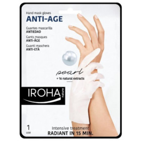 IROHA Hand & Nail Glove Mask Pearl Roku maska ar aktīvām pērļu daļiņām 1gab.