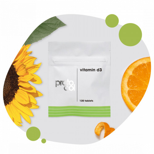Proto-col Vitamin d3 Uztura bagātinātājs 120 gab.
