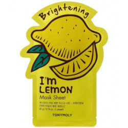 TONYMOLY I'm Real Lemon Sheet Mask Brightening Ausma maska ar citronu ekstraktu 21ml
