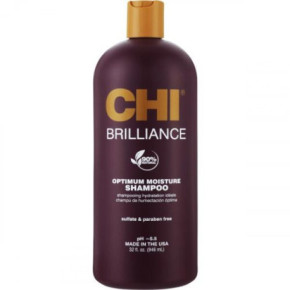 CHI Deep Brilliance Optimum Moisture Shampoo Mitrinošs šampūns ar olīvu un Monoi eļļām 946ml