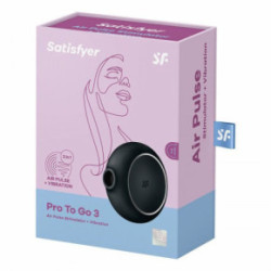 Satisfyer Pro To Go 3 Air Pulse Stimulator + Vibration Klitora stimulators Black