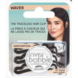 Invisibobble Waver Pretty Dark Traceless Hair Clip Matu sprādzes 3 vienetai