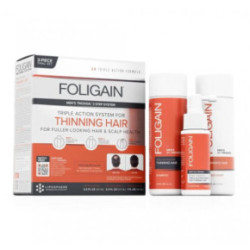 Foligain Triple Action Hair Care System Matu augšanu stimulējošs komplekts