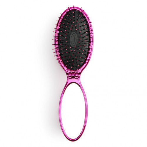 WetBrush Pop & Go Metallic Detangler Brush Salokāma matu suka ar spoguli Purple