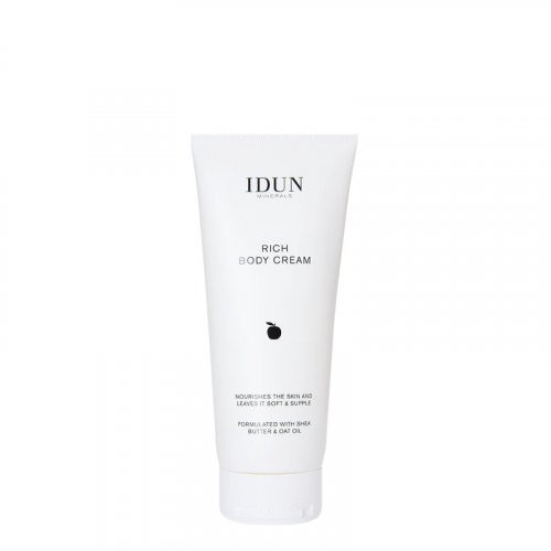 IDUN Rich Body Cream Barojošs ķermeņa krēms ar šī sviesta un auzu eļļām 200ml