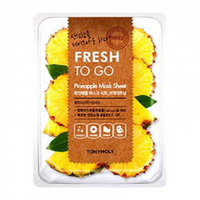 TONYMOLY Fresh To Go Pineapple Sheet Mask Sejas maska ar ananāsu ekstraktu 22g