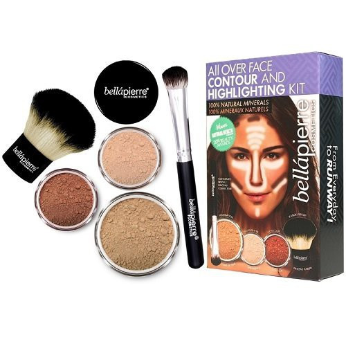 BellaPierre All Over Face Contour and Highlighting Kit Komplekts, paredzēts sejas konturēšanai Dark