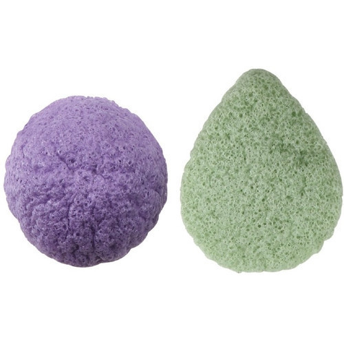 Cala Konjac Sponge Green Tea + Lavender Facial Sponge Veido Kempinėlių Rinkinys 2 gab.