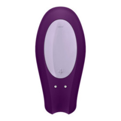 Satisfyer Double Joy Partner Vibrator Pāru vibrators Purple