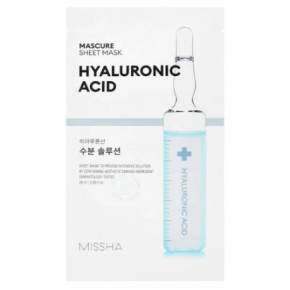 Missha Mascure Solution Sheet Mask Lokšņu sejas maska Hyaluronic Acid