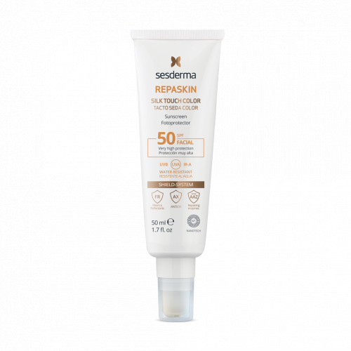 Sesderma Repaskin Silk Touch Color Sunscreen Spf50 Saules aizsargkrēms sejai ar toņi 50ml