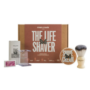 Men Rock Ultimate Shaving Gift Set Sandalkoka skūšanās komplekts ar divasmeņu skuvekli 1gab.