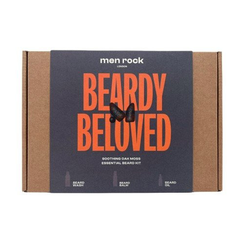 Men Rock Beardy Beloved Soothing Oak Moss Beard Kit Bārdas kopšanas piederumu komplekts 1gab.