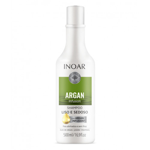 Inoar Argan Infusion Smooth and Silky Shampoo Šampūns gludiem un mīkstiem matiem 500ml