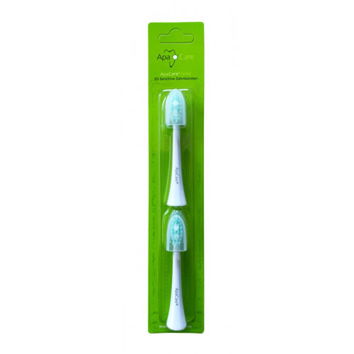 ApaCare Sonic 3D Sensitive Toothbrush Heads Zobu birstes galviņas 2 gab.