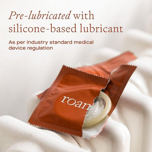 Roam Natural Latex Ultra-Thin Condoms Regular Fit Īpaši plāni prezervatīvi 4 vie.