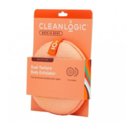 Cleanlogic Bath & Body Sensitive Skin Dual-Texture Body Exfoliator Kermeņa skrubja sūklis Emerald