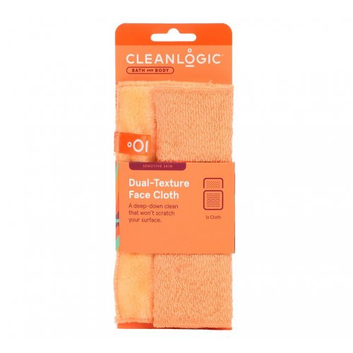 Cleanlogic Sensitive Skin Dual-Texture Face Cloth Sejas tīrīšanas drāniņa Coral