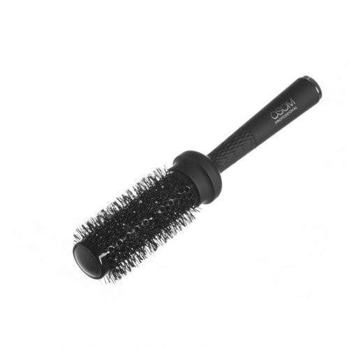 OSOM Professional Round Hair Brush Apaļa suka matu žāvēšanai un veidošanai, ar neilona sariem Black