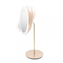 Be OSOM LED Table Mirror Spogulis uz kājas ar LED apgaismojumu Champagne