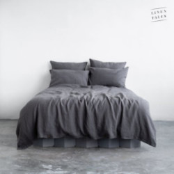 Linen Tales Linen Pillowcase Lina spilvena pārvalks Dark Grey