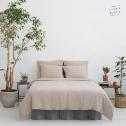 Linen Tales Warm Sand Hemp Duvet Cover Set Kaņepju šķiedras gultasveļas komplekts 200x200 50x70*2