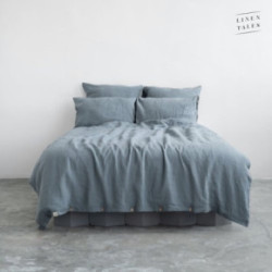 Linen Tales Blue Fog Linen Duvet Cover Set Lina gultas veļas komplekts 200x200 50x70*2