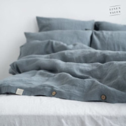 Linen Tales Blue Fog Linen Duvet Cover Set Lina gultas veļas komplekts 200x200 50x70*2