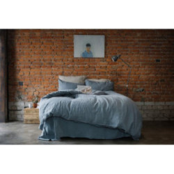 Linen Tales Blue Fog Linen Duvet Cover Set Lina gultas veļas komplekts 200x200 50x70*2