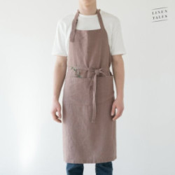 Linen Tales Linen Chef Apron Lina priekšauts Blue Fog